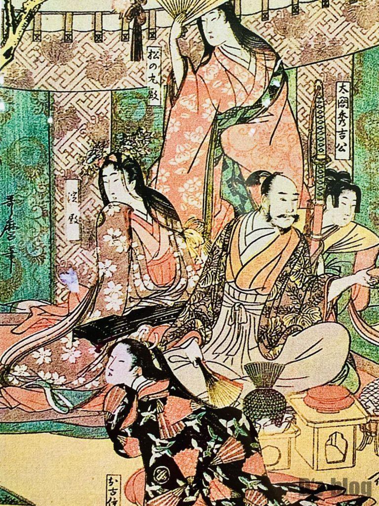 上海浮世絵男性貴族と女性たち