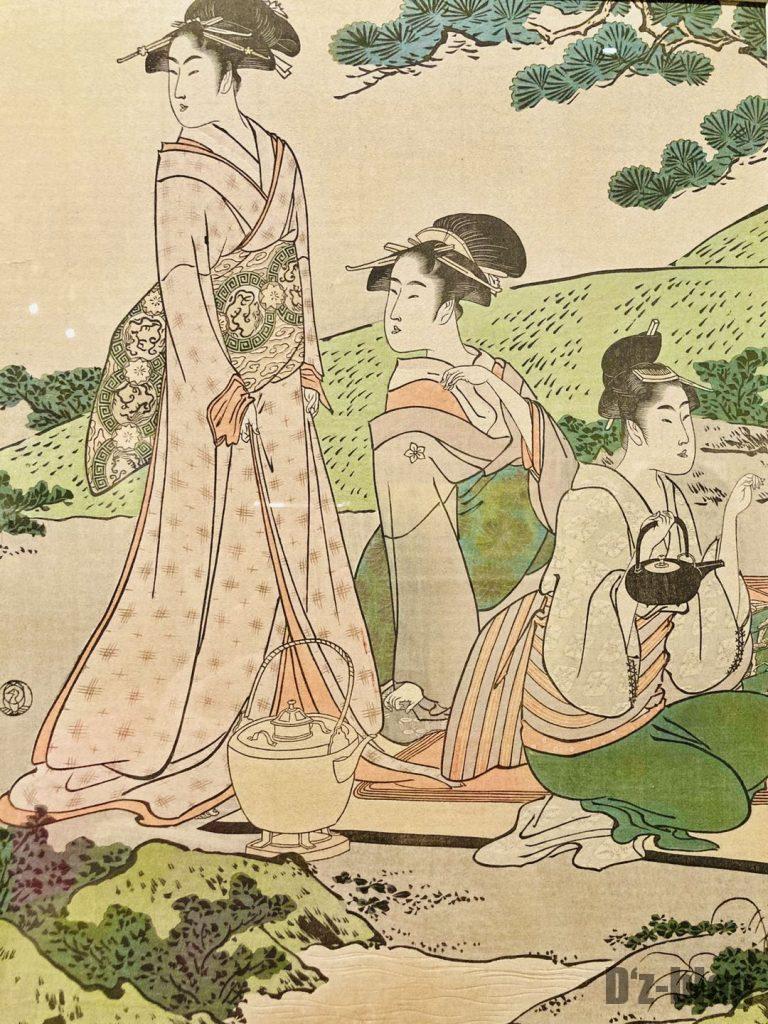 上海浮世絵茶を入れる女性