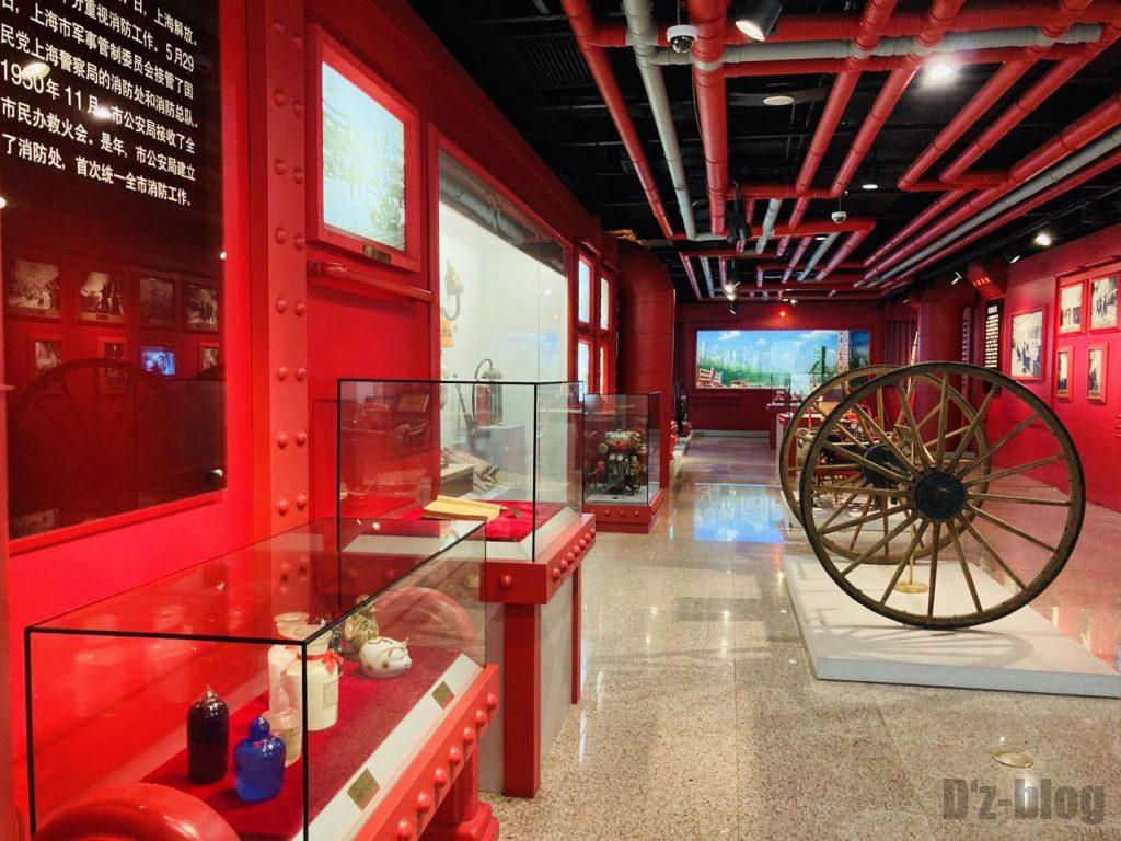上海公安博物館　消防展示全体