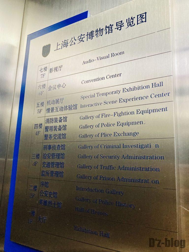 上海公安博物館　館内案内図