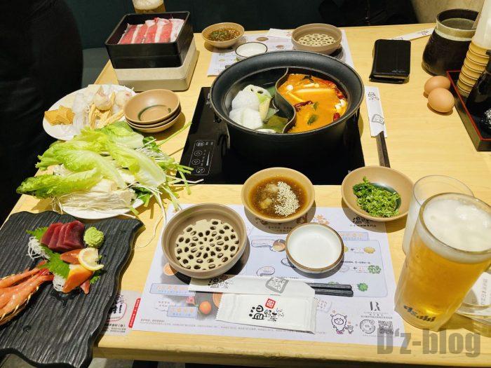 上海しゃぶしゃぶ温野菜　テーブル全体