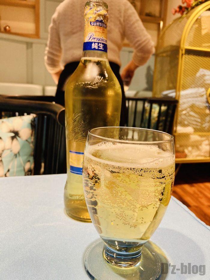上海港島金沙サントリービール瓶