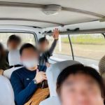 上海光明海湾国家森林公園キャンプバス移動